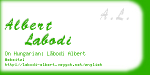 albert labodi business card